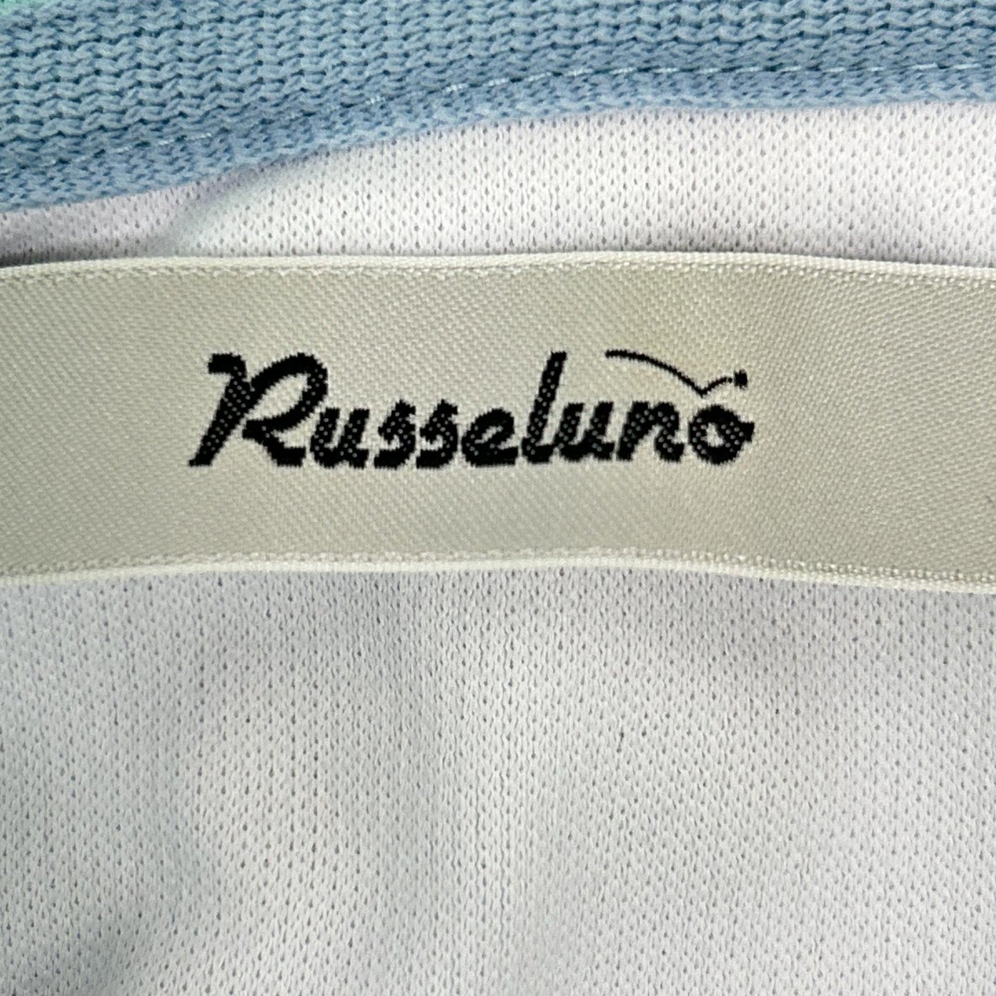 RUSSELUNO ラッセルノ グリーン×ピンク グラデーション ツリーカモ ゴルフシャツ トップス