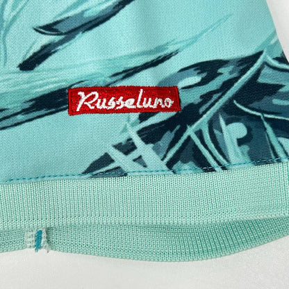 RUSSELUNO ラッセルノ グリーン×ピンク グラデーション ツリーカモ ゴルフシャツ トップス