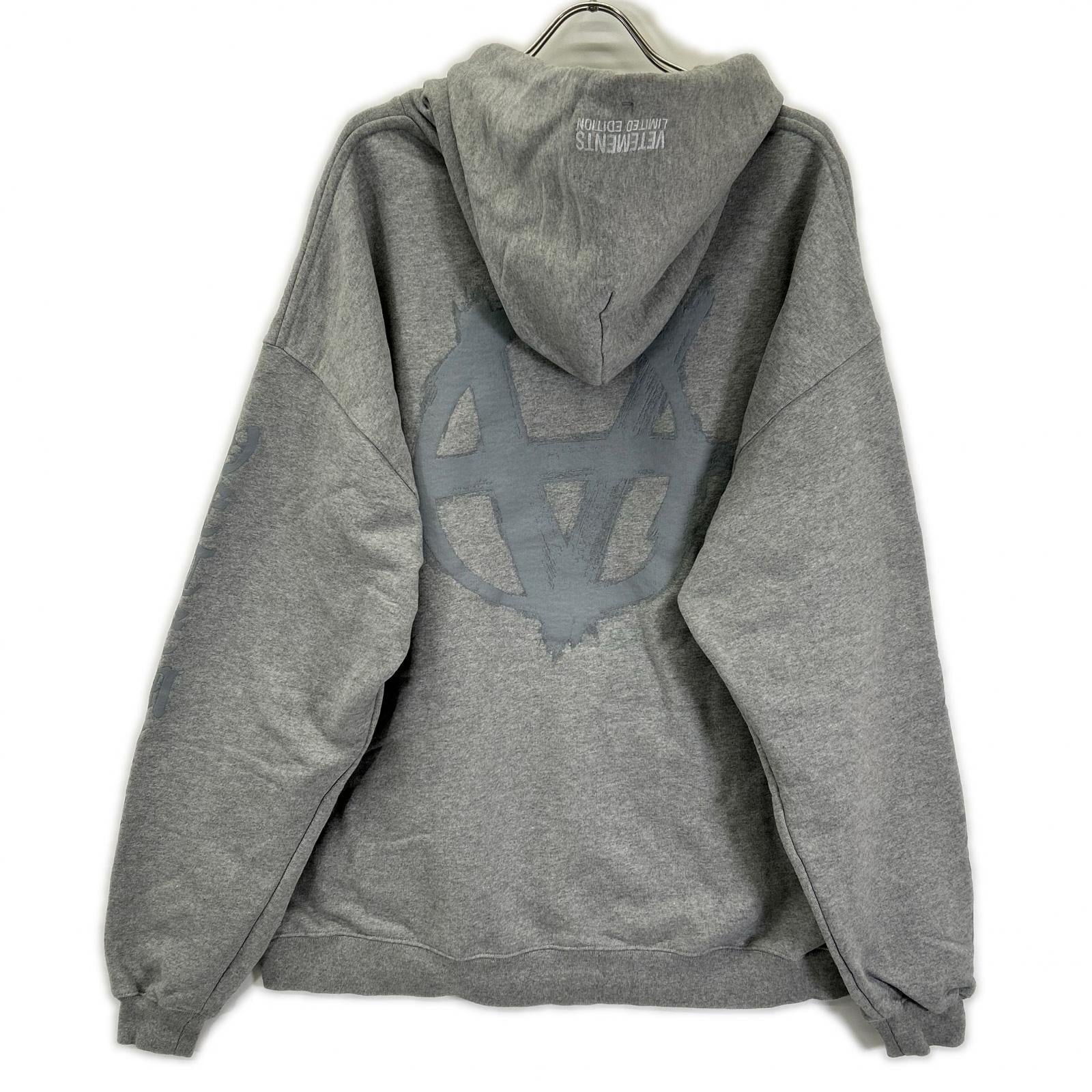 VETEMENTS ヴェトモン 22AW グレー DOUBLE ANARCHY LOGO トップス