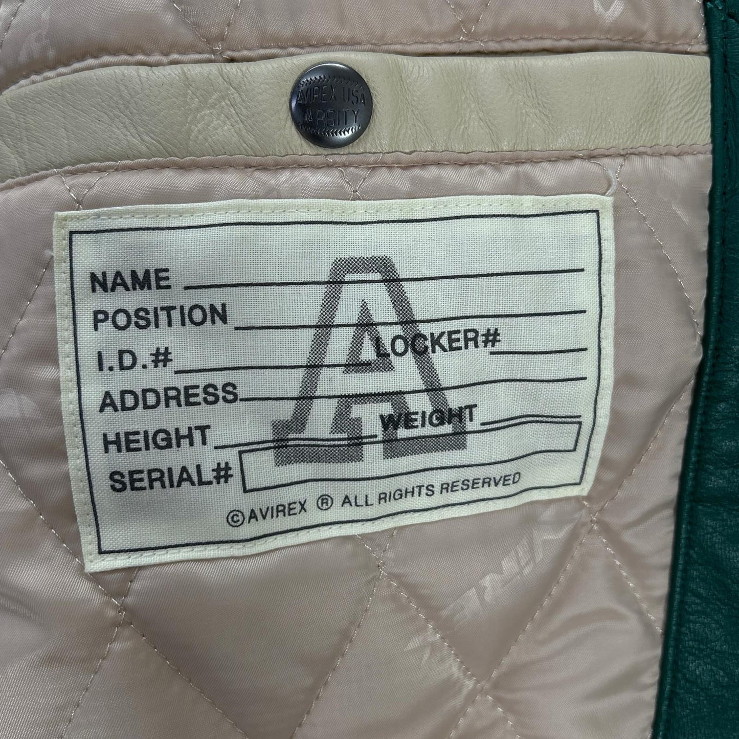 AVIREX アヴィレックス 783ー3250095 MLVINCE LEATHER JACKET レザージャケット ジャケット