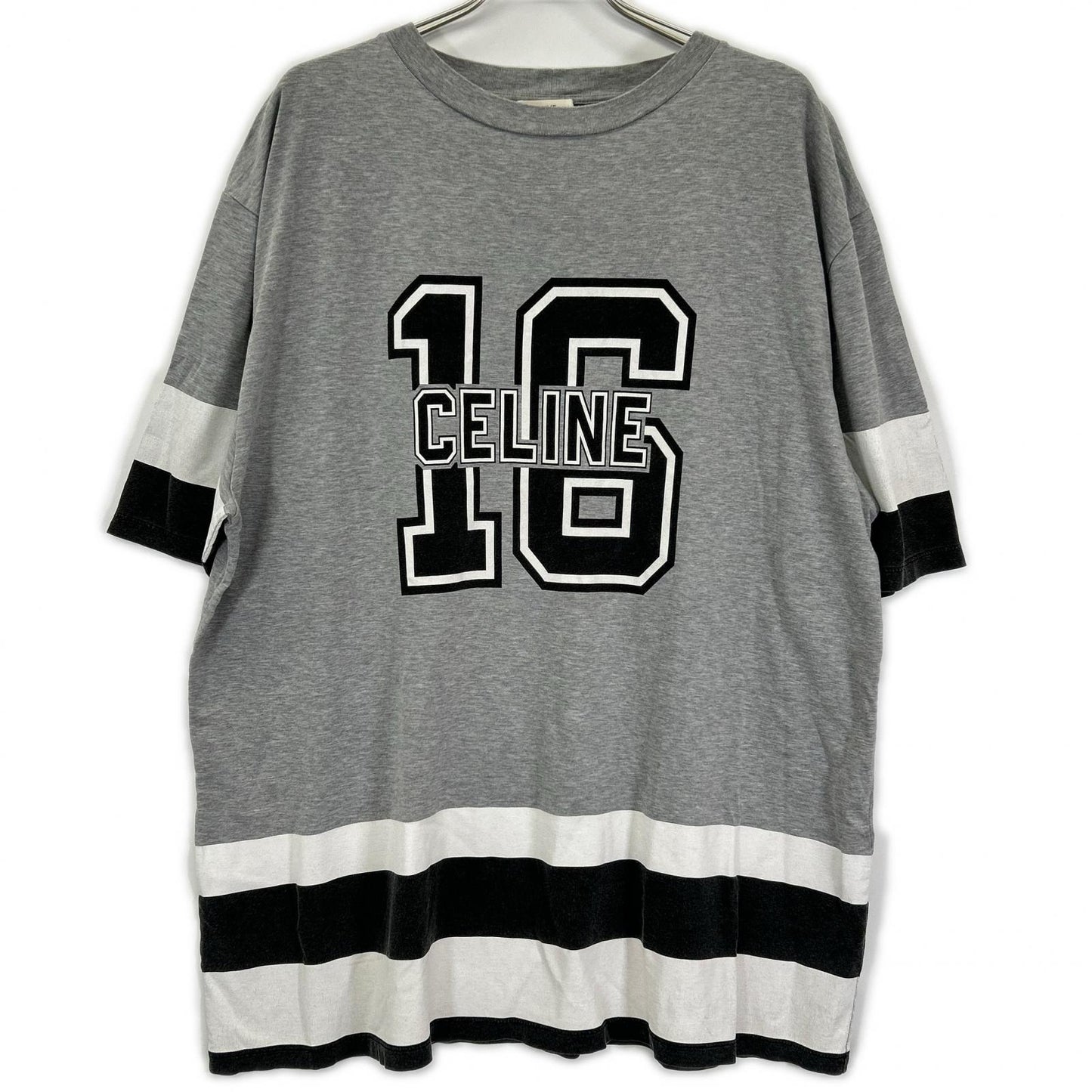 CELINE セリーヌ 2X41F671Q グレー コットン プリントTシャツ トップス