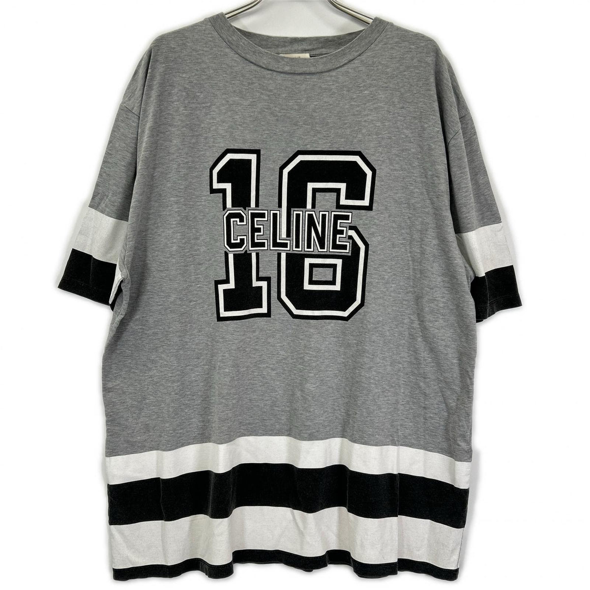 CELINE セリーヌ 2X41F671Q グレー コットン プリントTシャツ トップス