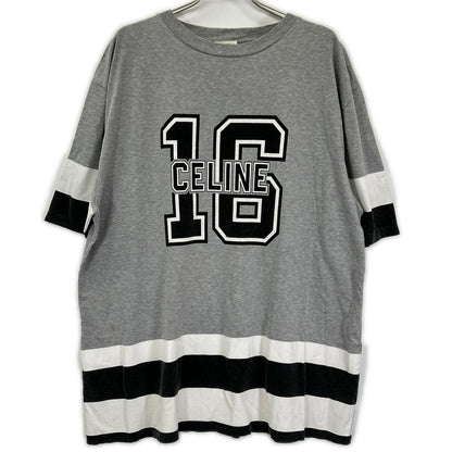 CELINE セリーヌ 2X41F671Q グレー コットン プリントTシャツ トップス
