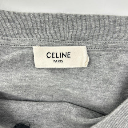 CELINE セリーヌ 2X41F671Q グレー コットン プリントTシャツ