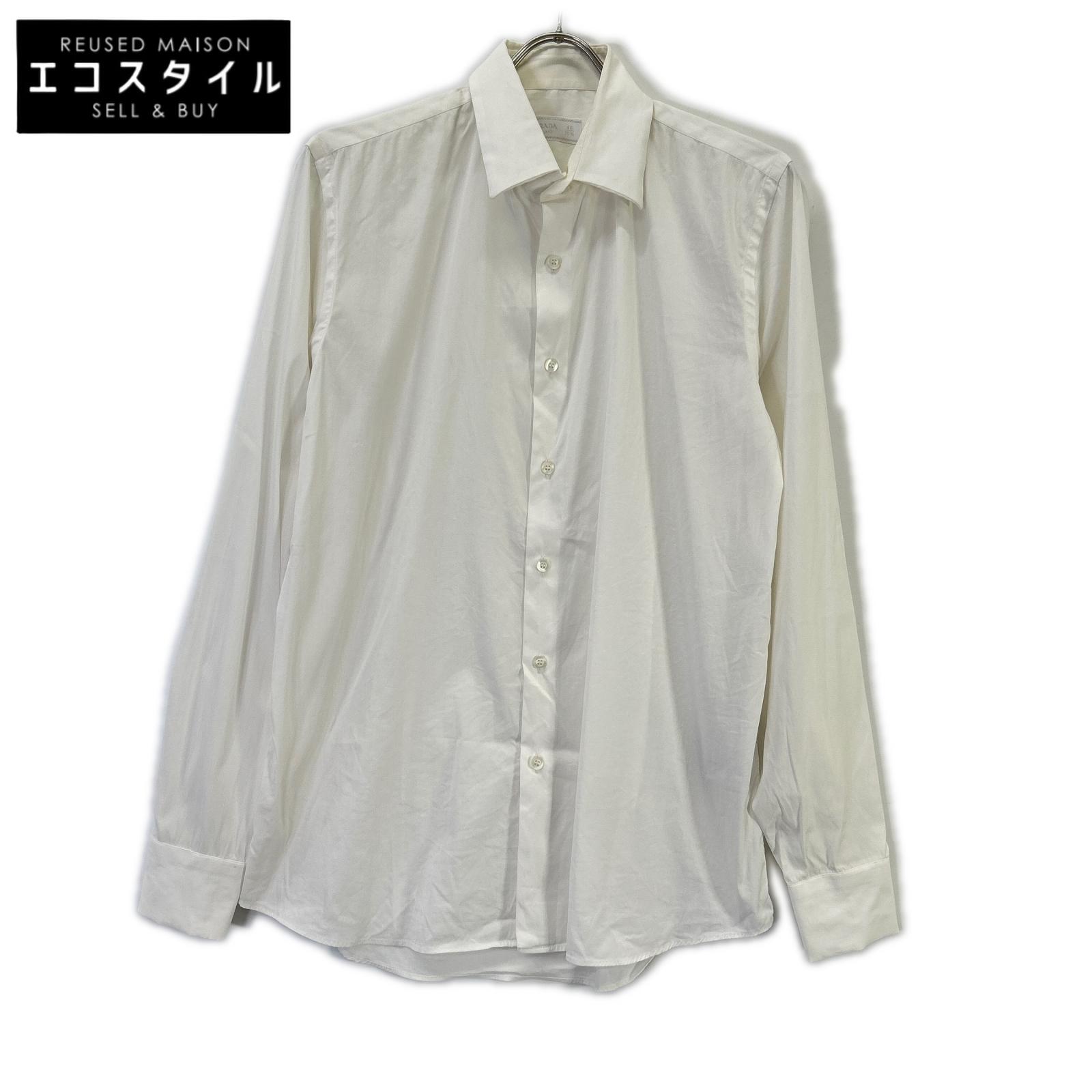 PRADA プラダ 2014 White Dress Shirt Tops