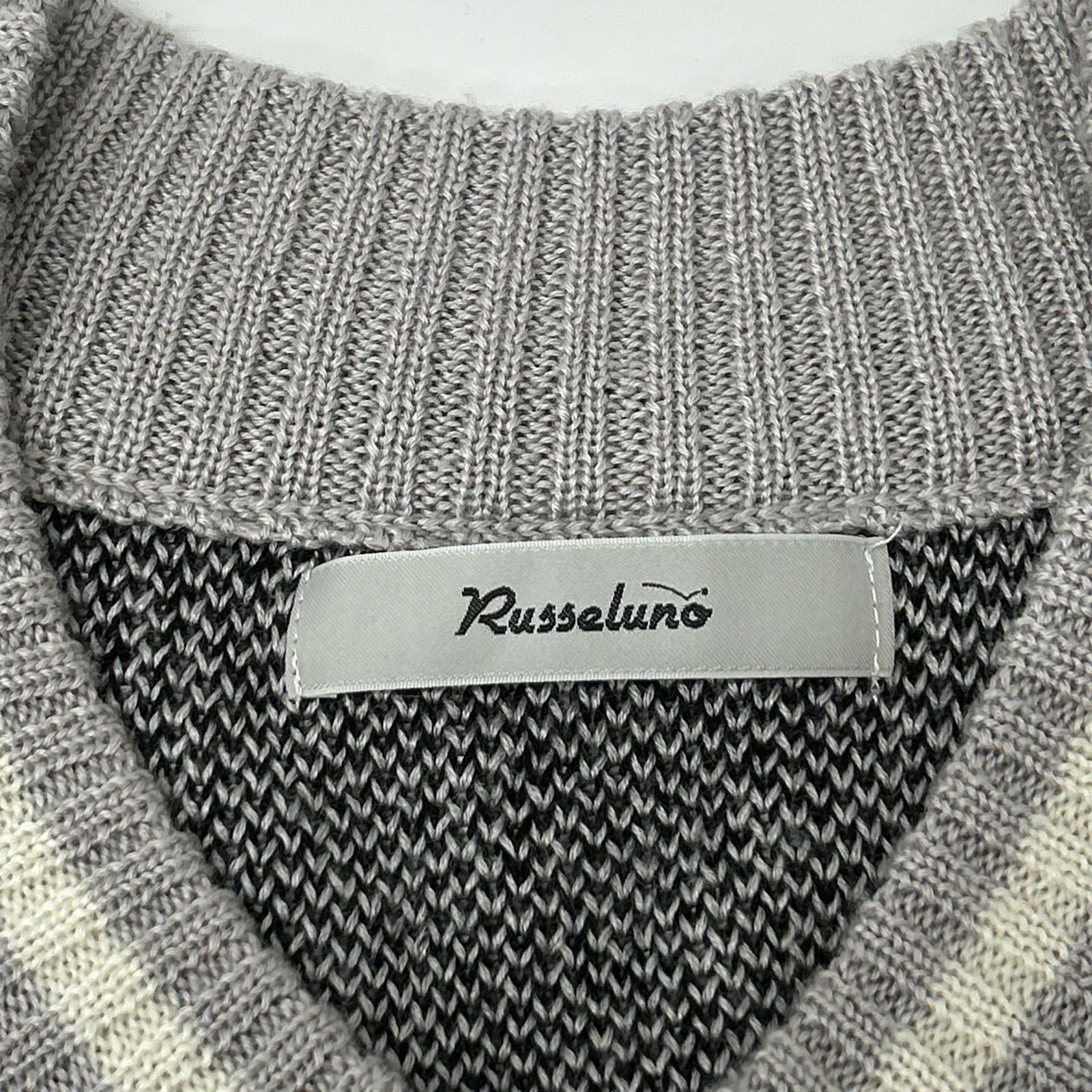 RUSSELUNO ラッセルノ グレー ロングスリーブ ニット トップス