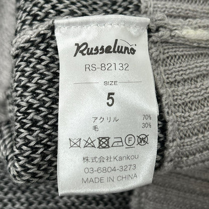 RUSSELUNO ラッセルノ グレー ロングスリーブ ニット トップス