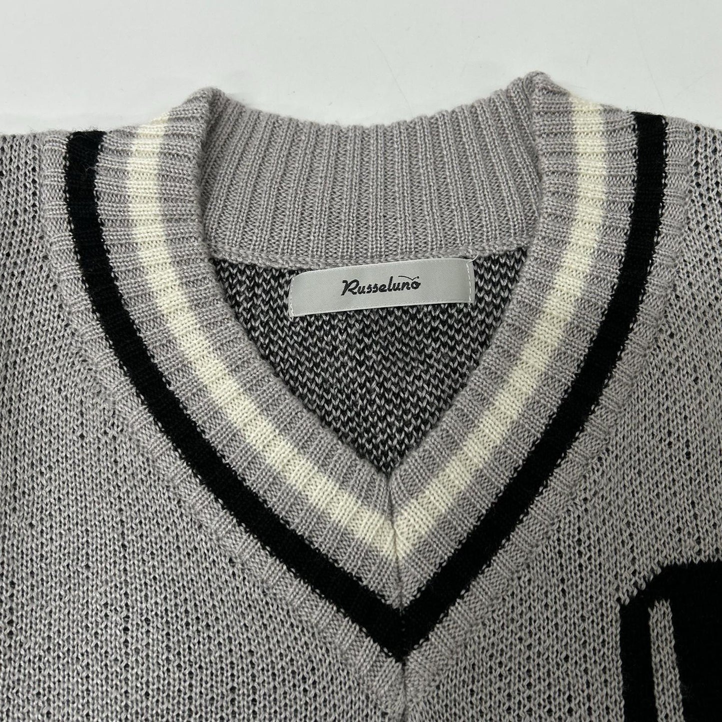 RUSSELUNO ラッセルノ グレー ロングスリーブ ニット トップス