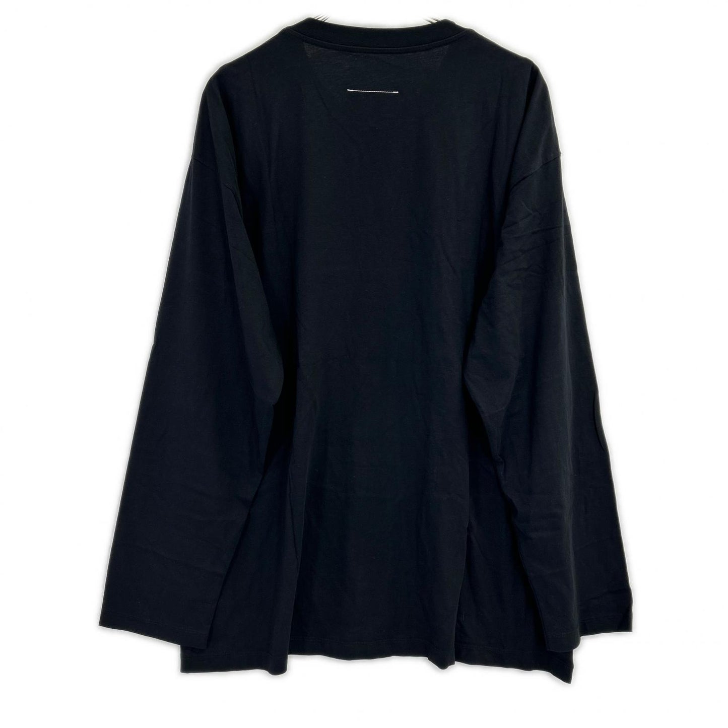 MM6 エムエムシックス S52GC0278 ブラック ズームロゴ ロングTシャツ トップス