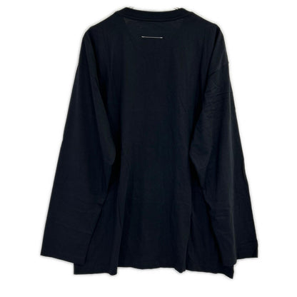 MM6 エムエムシックス S52GC0278 ブラック ズームロゴ ロングTシャツ トップス