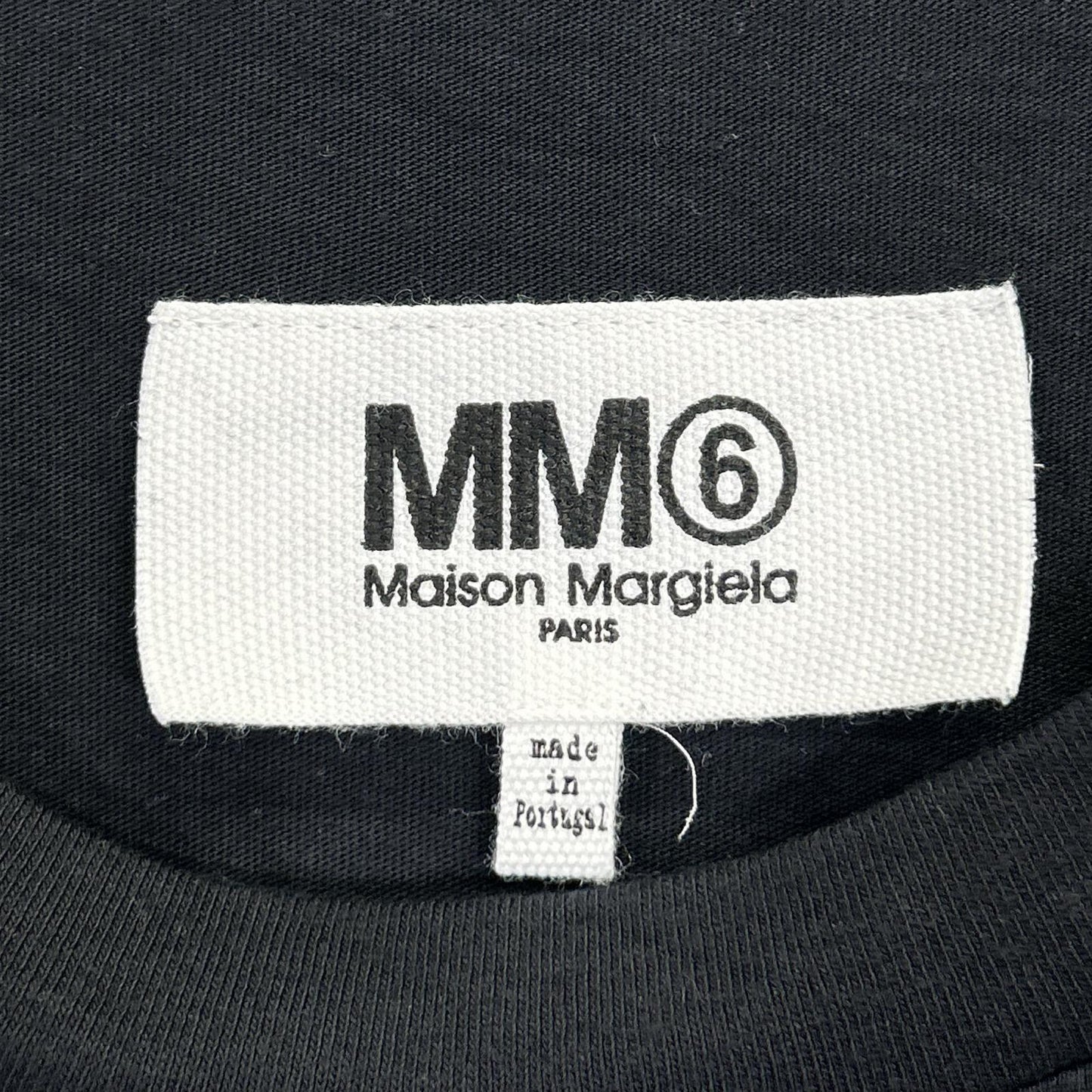 MM6 エムエムシックス S52GC0278 ブラック ズームロゴ ロングTシャツ トップス
