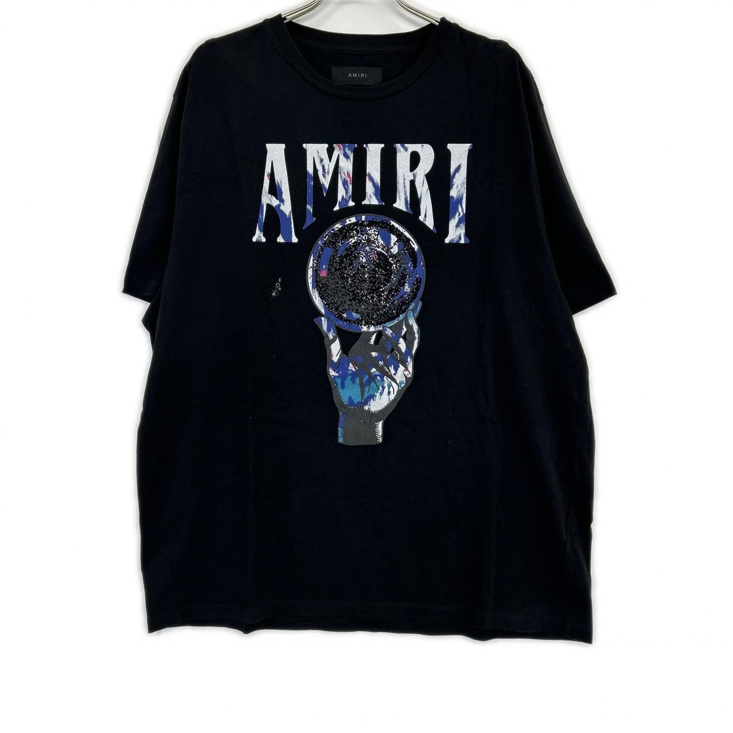 AMIRI アミリ ブラック クリスタルボールロゴ Tシャツ トップス
