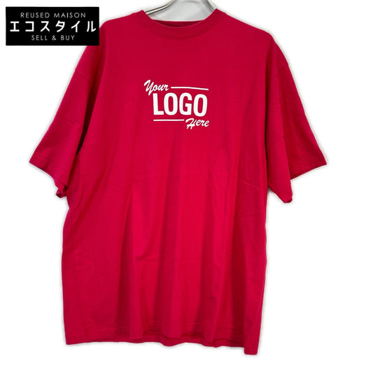 BALENCIAGA バレンシアガ 20年製 レッド LOGO Tシャツ トップス