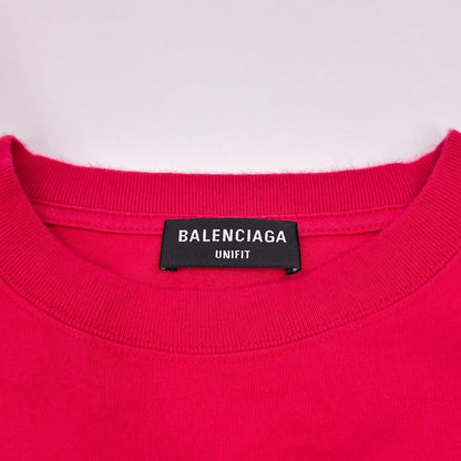 BALENCIAGA バレンシアガ 20年製 レッド LOGO Tシャツ トップス