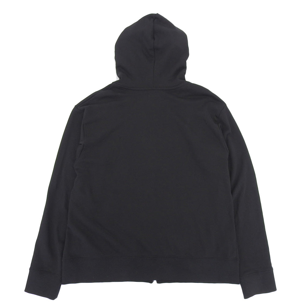 BARNEYSNEWYORK バーニーズニューヨーク ロングスリーブ ジップアップ フーデッド パーカー コットン トップス メンズ ブラック L トップス