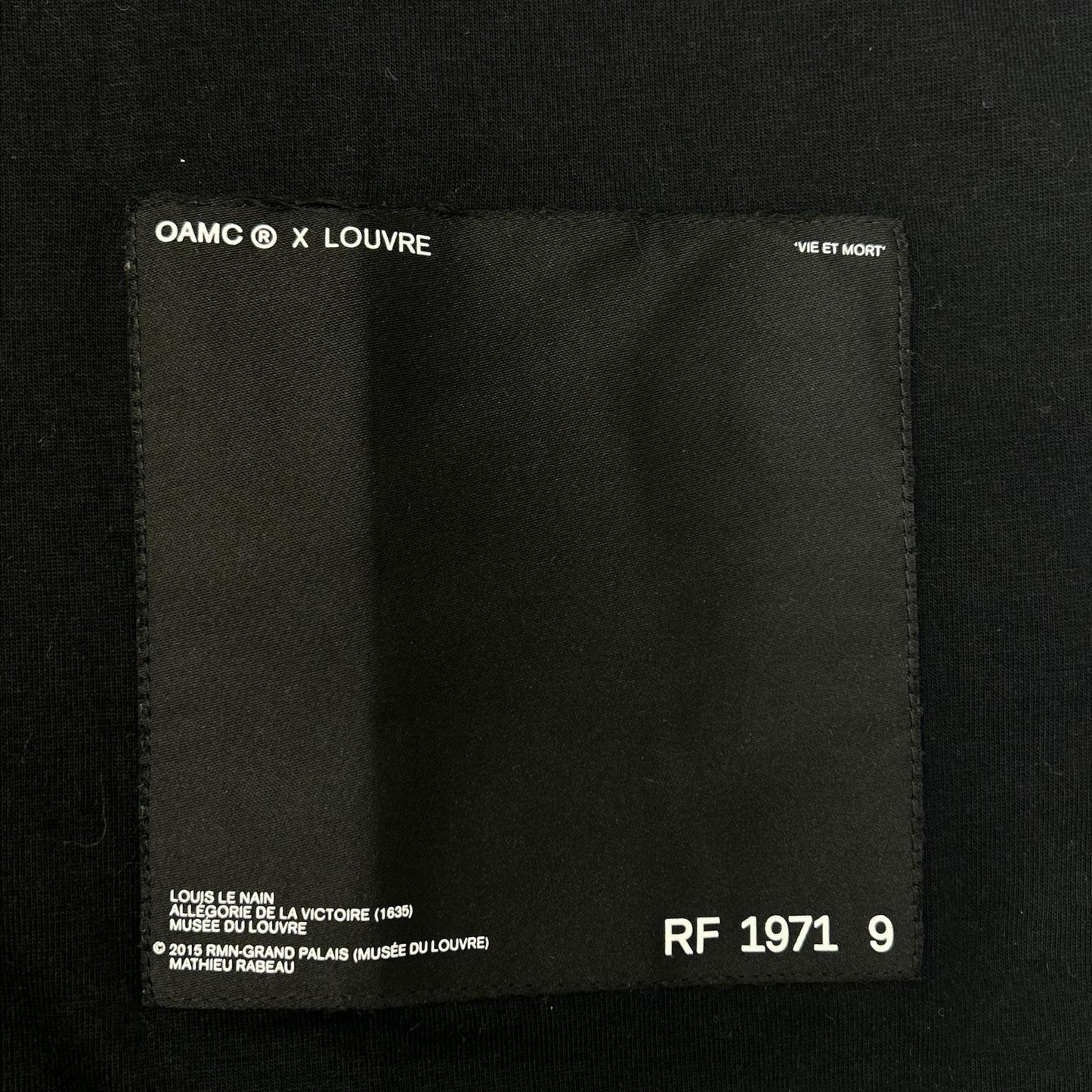 OAMC オーエーエムシー ×ルーブル美術館 22SS ブラック Tシャツ トップス