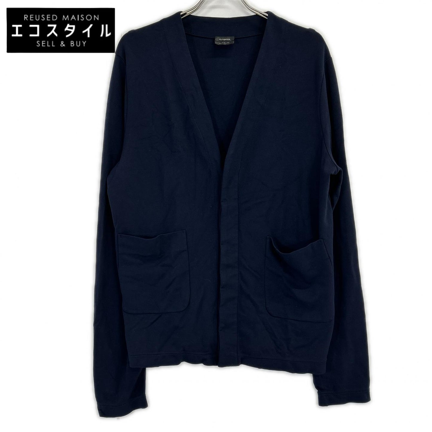 JILSANDER ジルサンダー 700705 ネイビー コットン カーディガン トップス