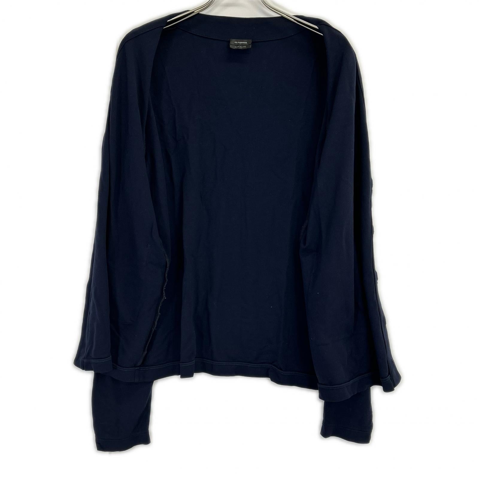 JILSANDER ジルサンダー 700705 ネイビー コットン カーディガン トップス