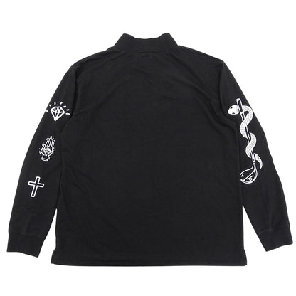 その他ブランド ロングスリーブ カットソー トップス メンズ ブラック 2XL トップス