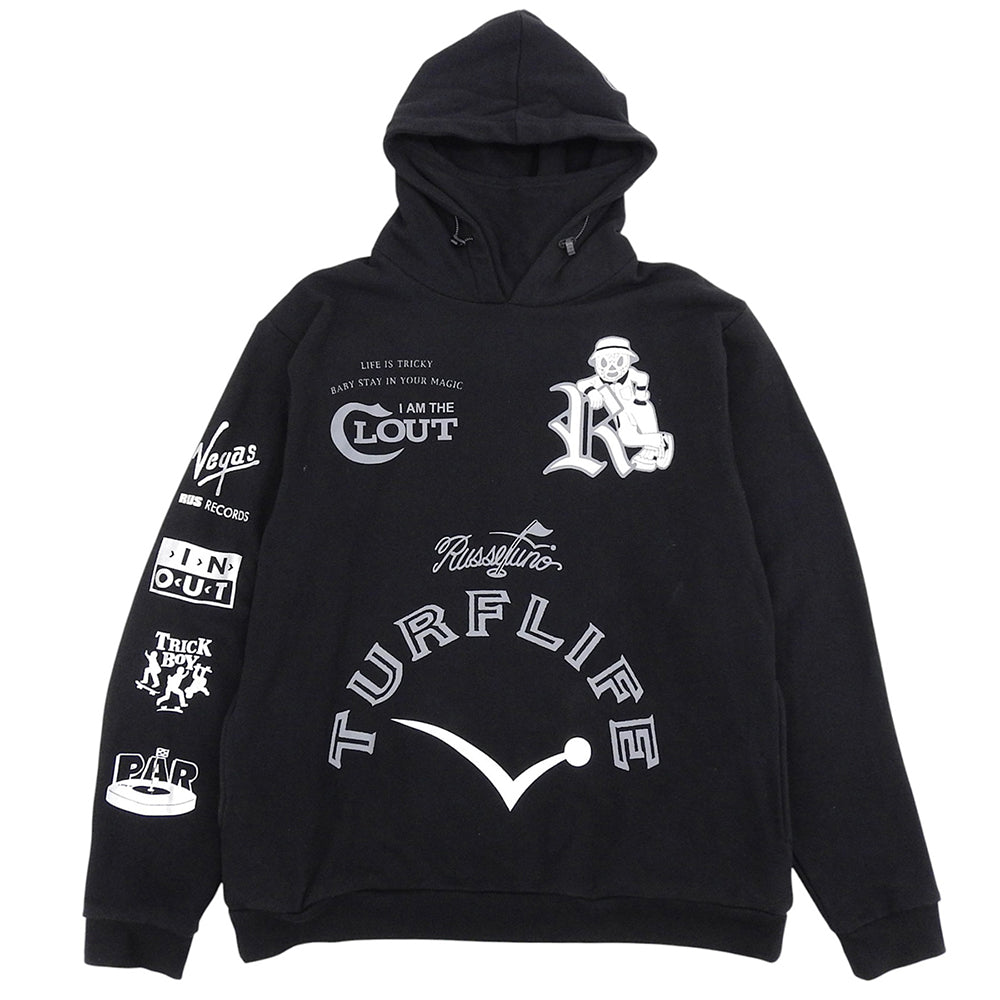 RUSSELUNO ラッセルノ TURFLIFE プルパーカー トップス メンズ コットン ブラック 7 トップス