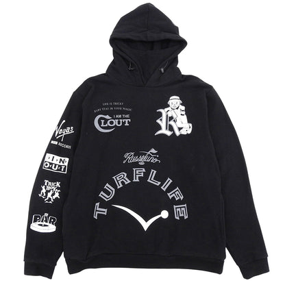 RUSSELUNO ラッセルノ TURFLIFE プルパーカー トップス メンズ コットン ブラック 7 トップス