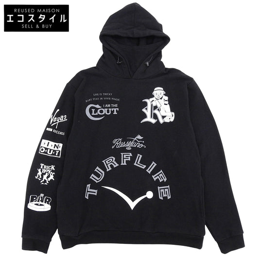 RUSSELUNO ラッセルノ TURFLIFE プルパーカー トップス メンズ コットン ブラック 7 トップス
