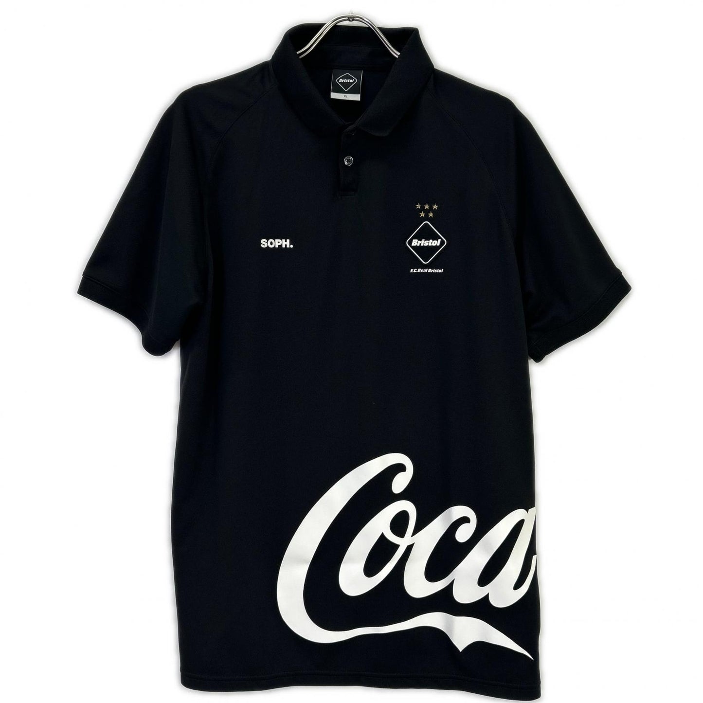F.C.Real Bristol エフシーリアルブリストル ×コカ・コーラ ブラック ポロシャツ トップス