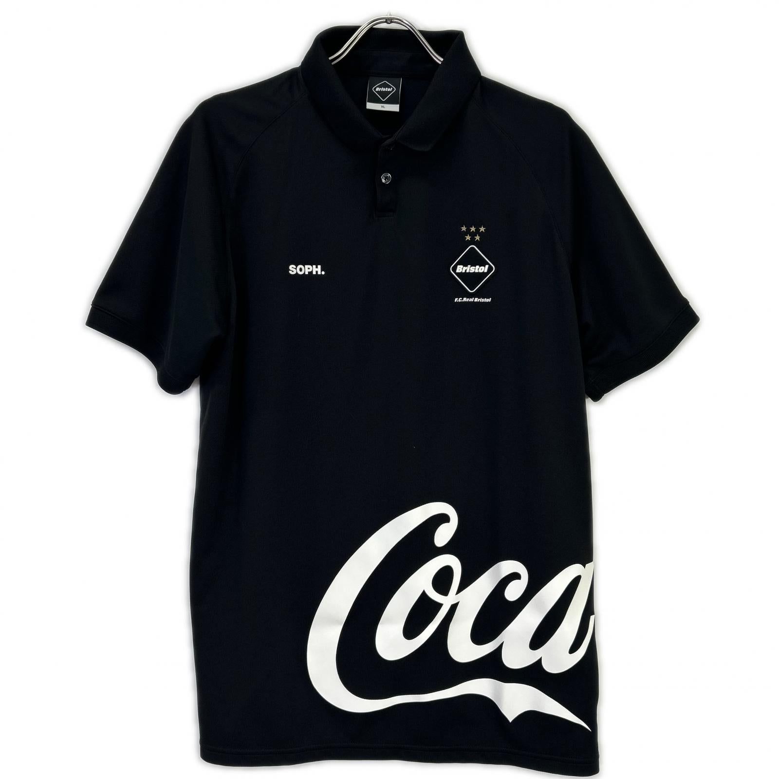 F.C.Real Bristol エフシーリアルブリストル ×コカ・コーラ ブラック ポロシャツ トップス