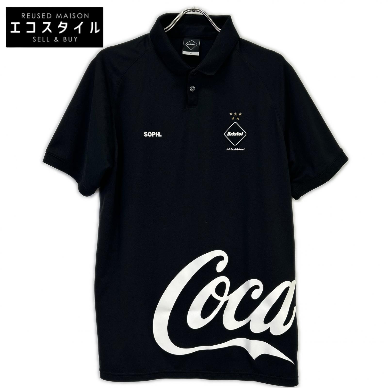F.C.Real Bristol エフシーリアルブリストル ×コカ・コーラ ブラック ポロシャツ トップス