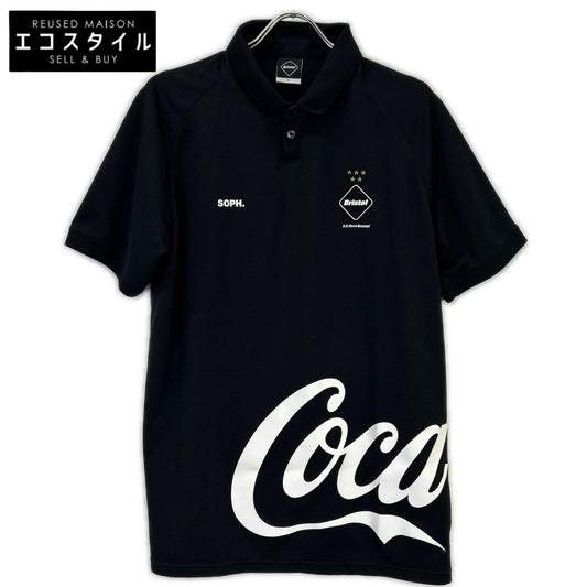 F.C.Real Bristol エフシーリアルブリストル ×コカ・コーラ ブラック ポロシャツ トップス