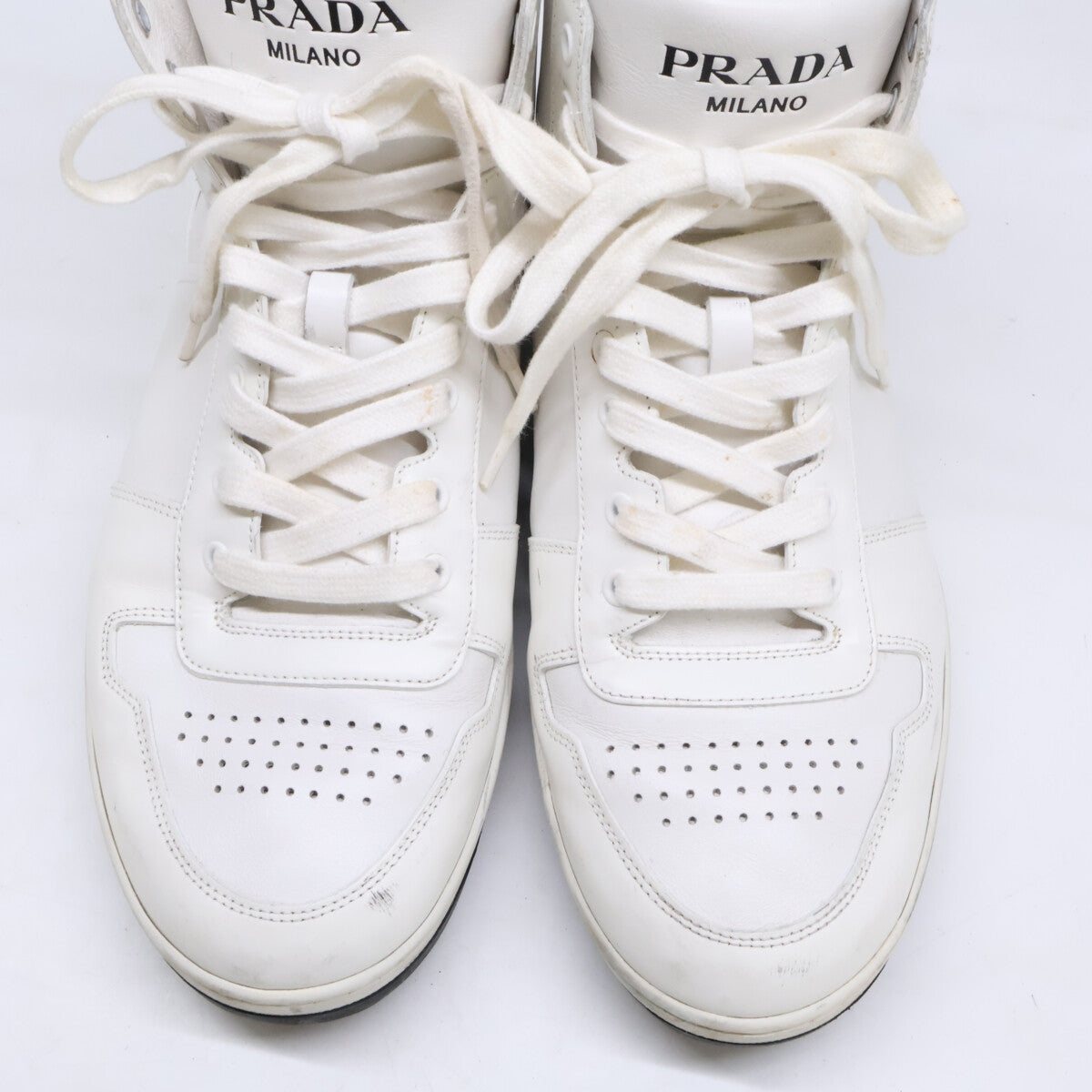 PRADA Prada Triangle-Logo-Plate High-Top Sneakers Shoes