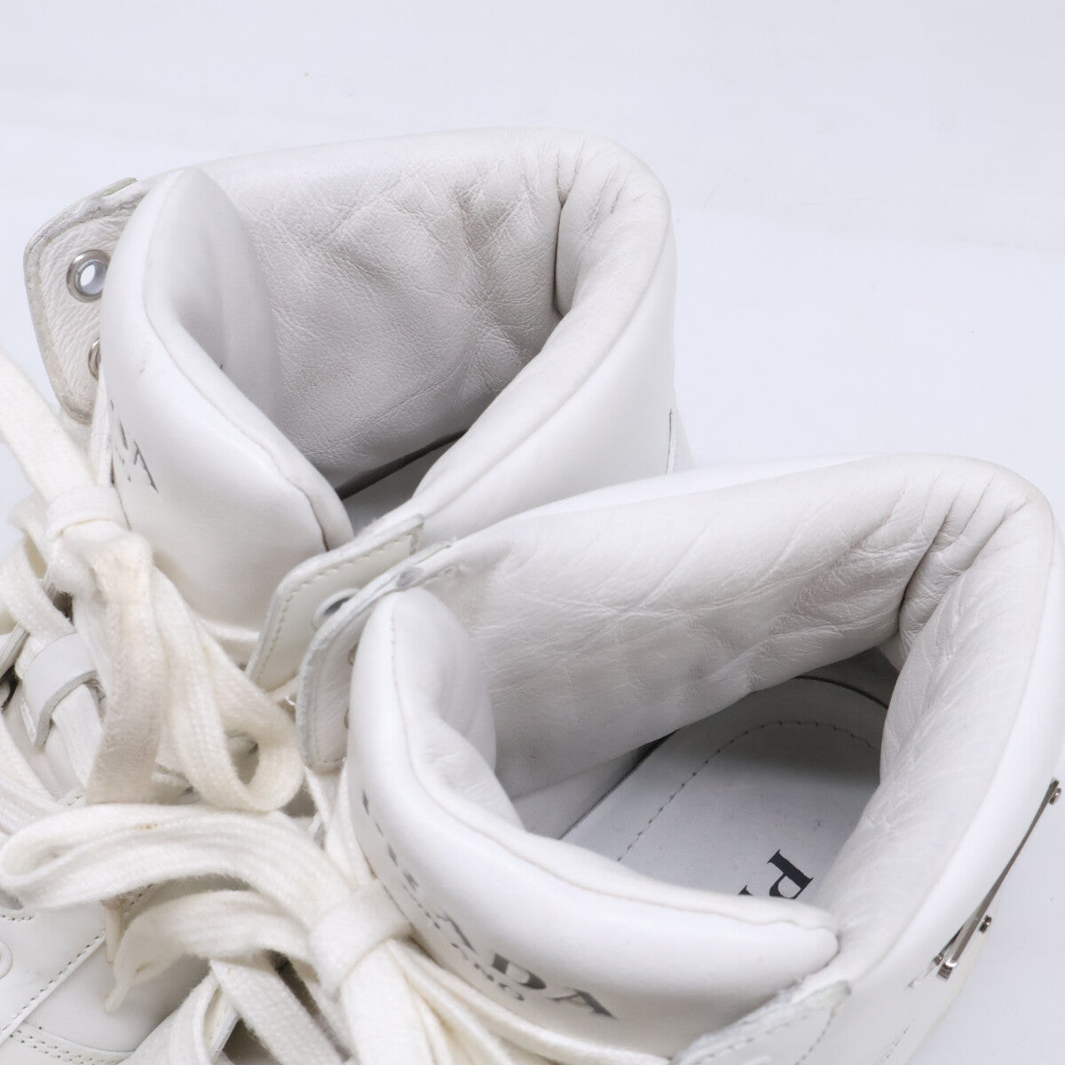 PRADA Prada Triangle-Logo-Plate High-Top Sneakers Shoes