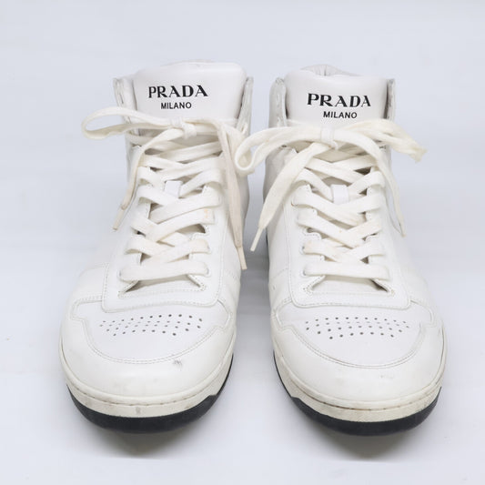 PRADA プラダ トライアングルロゴプレート ハイカットスニーカー シューズ