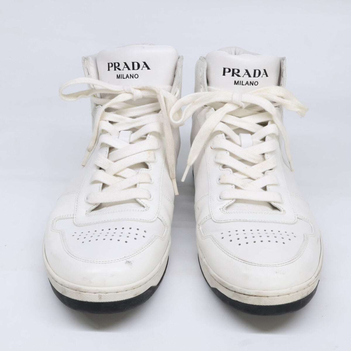 PRADA Prada Triangle-Logo-Plate High-Top Sneakers Shoes