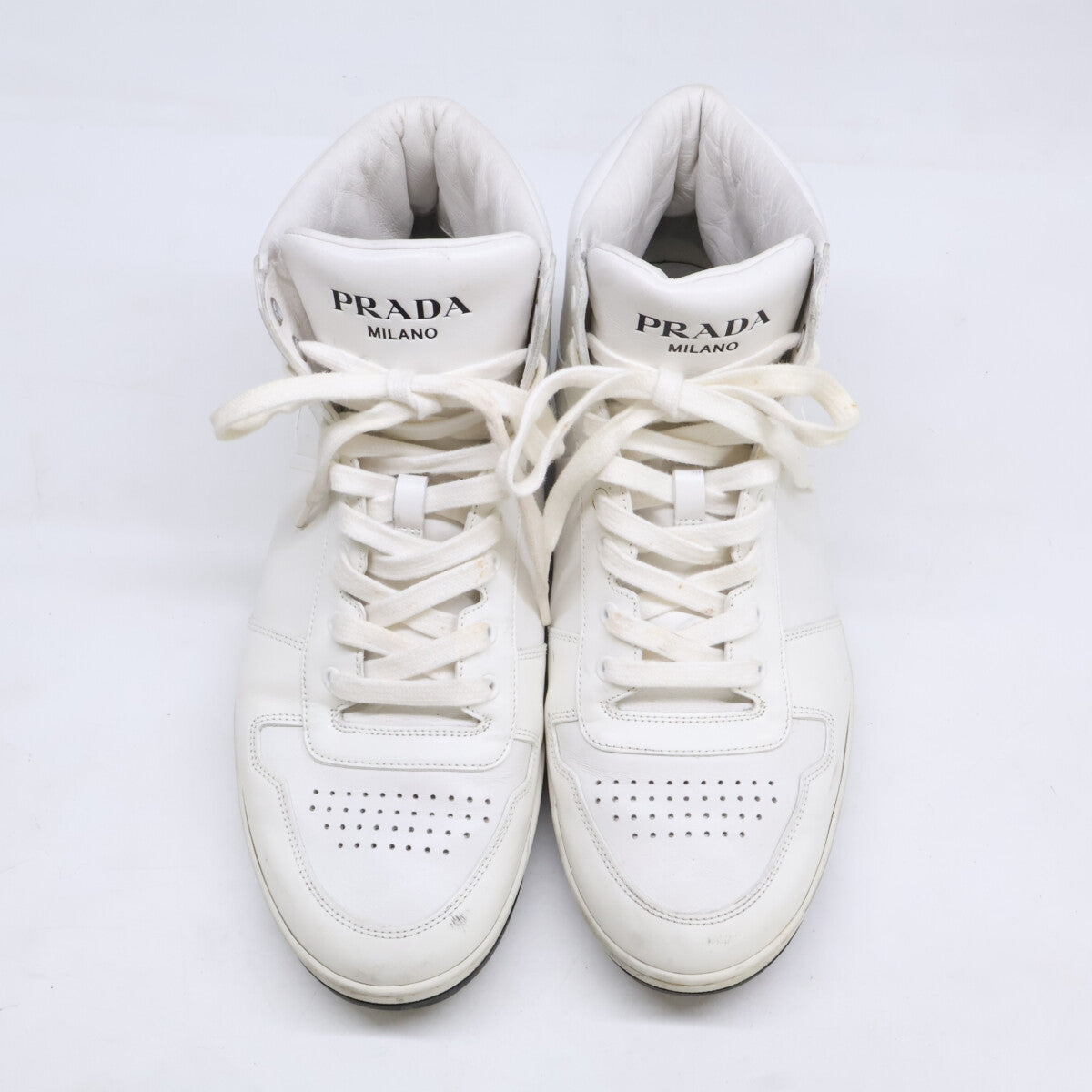 PRADA Prada Triangle-Logo-Plate High-Top Sneakers Shoes