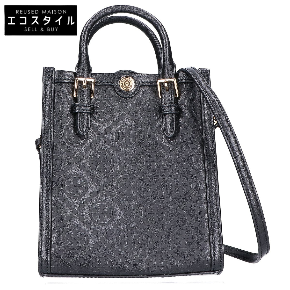 Tory Burch トリーバーチ ラフィアｘレザー チェーンショルダー ハンドバッグ