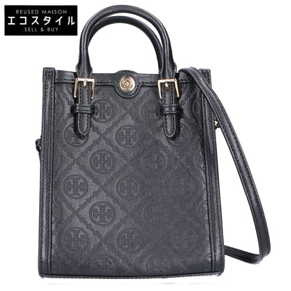 Tory Burch トリーバーチ ラフィアｘレザー チェーンショルダー ハンドバッグ
