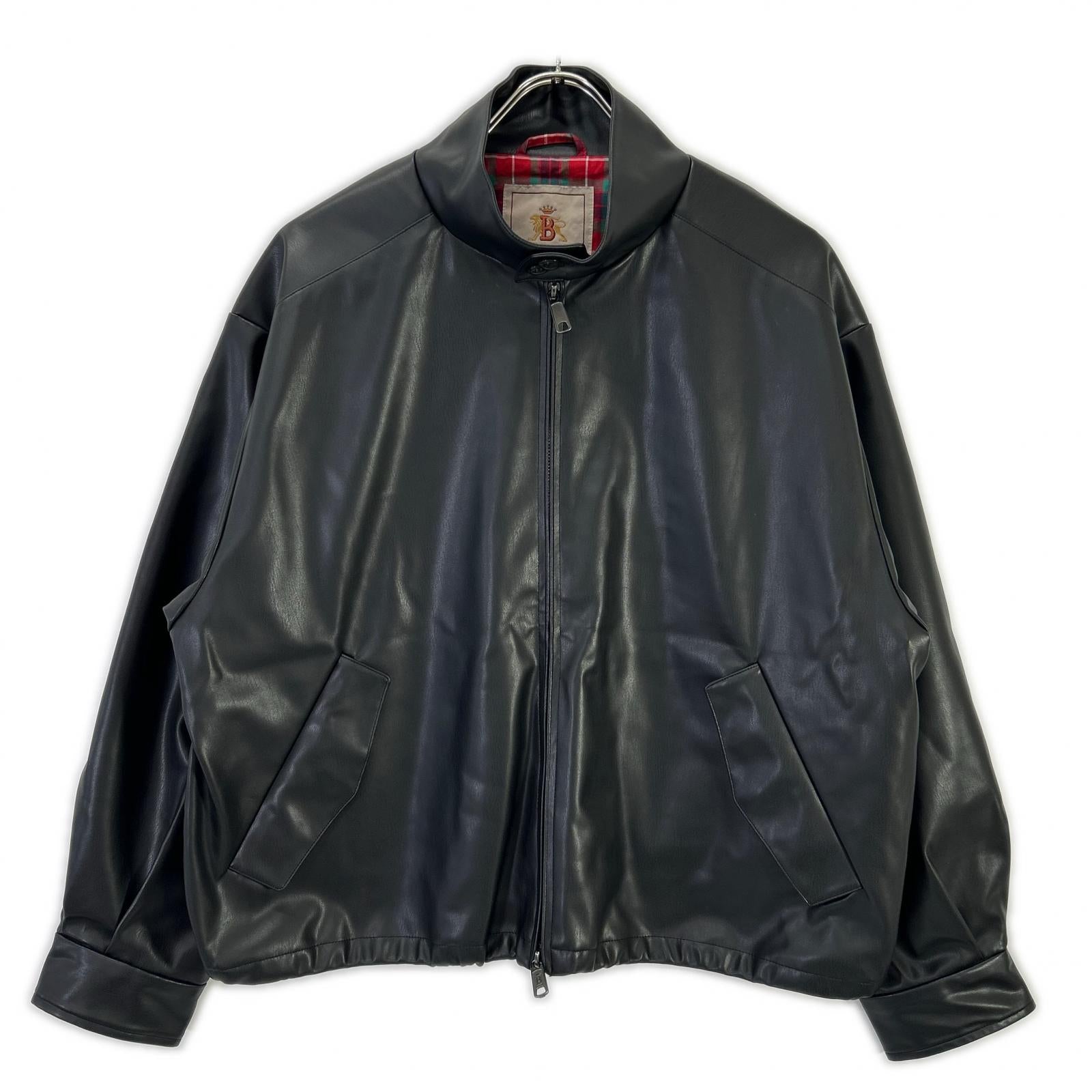 MEN'SBIGI メンズビギ ブラック バラクータ別注 フェイクレザー G9ハリントンジャケット ジャケット