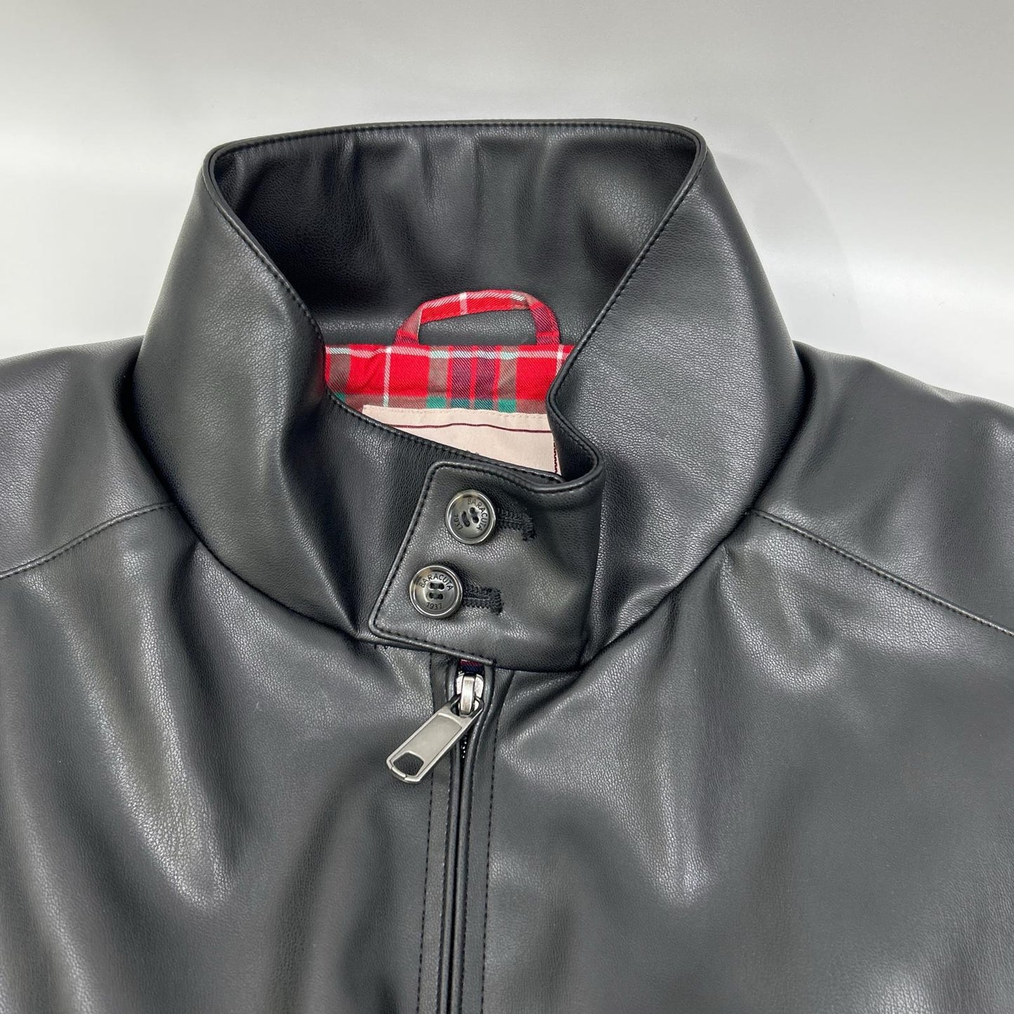 MEN'SBIGI メンズビギ ブラック バラクータ別注 フェイクレザー G9ハリントンジャケット ジャケット