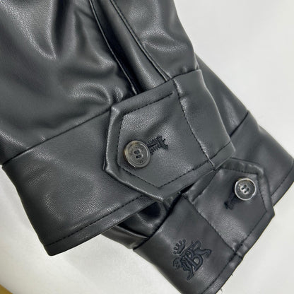 MEN'SBIGI メンズビギ ブラック バラクータ別注 フェイクレザー G9ハリントンジャケット ジャケット