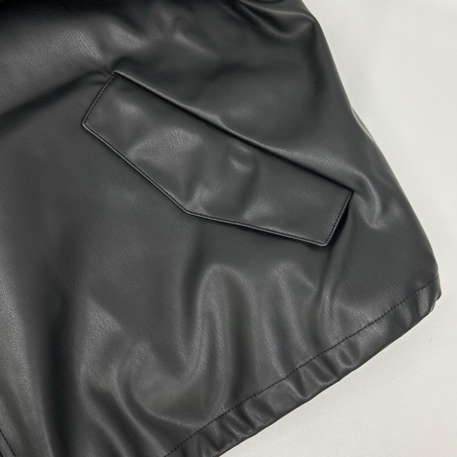 MEN'SBIGI メンズビギ ブラック バラクータ別注 フェイクレザー G9ハリントンジャケット ジャケット
