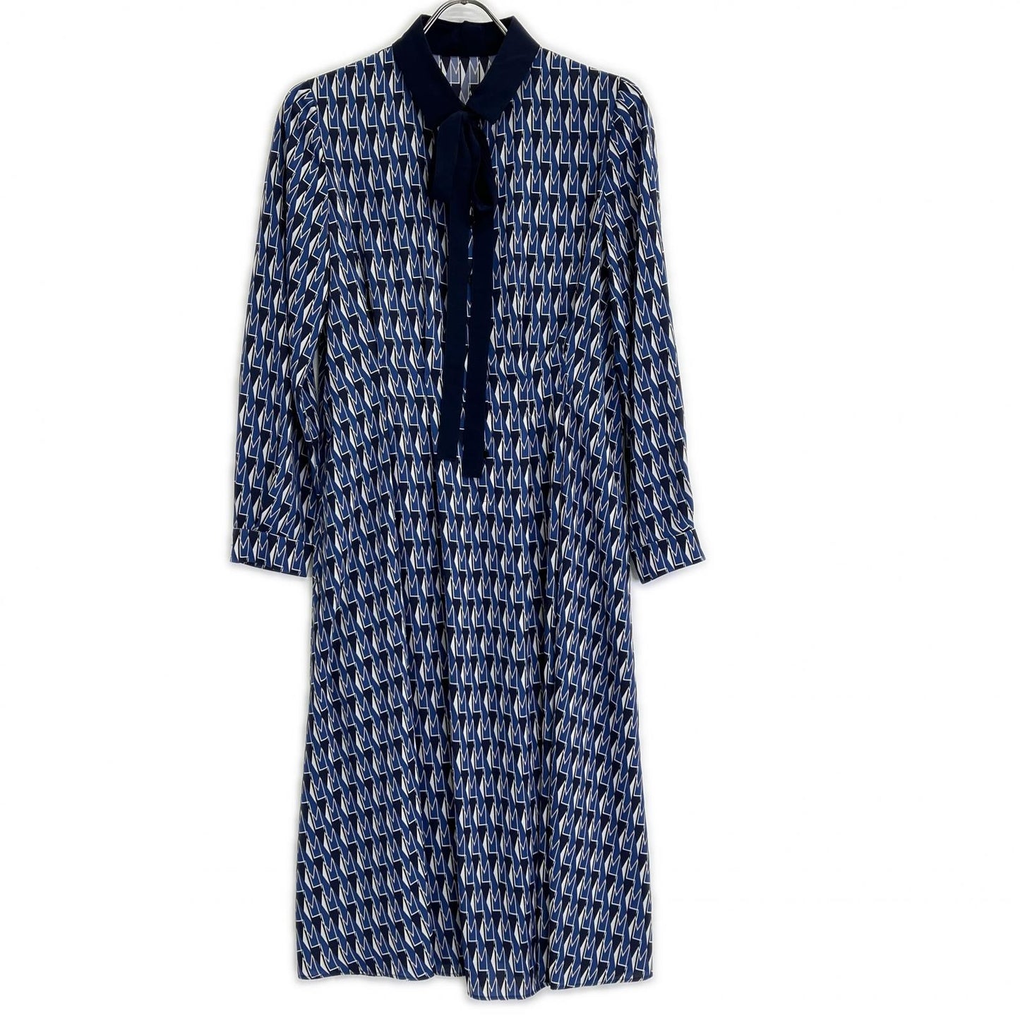 MACKINTOSH マッキントッシュ ネイビー系 Mダイヤモンドシェイプパターンプリントワンピース ワンピース