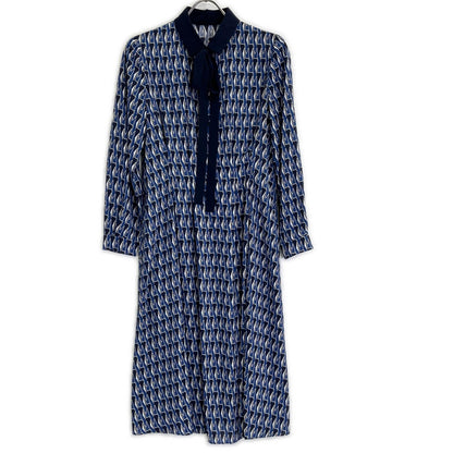 MACKINTOSH マッキントッシュ ネイビー系 Mダイヤモンドシェイプパターンプリントワンピース ワンピース