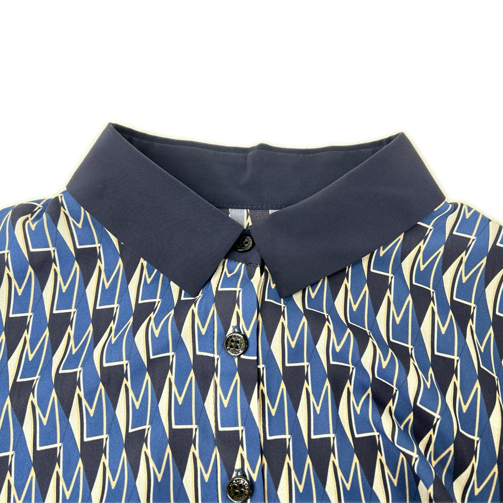 MACKINTOSH マッキントッシュ ネイビー系 Mダイヤモンドシェイプパターンプリントワンピース ワンピース