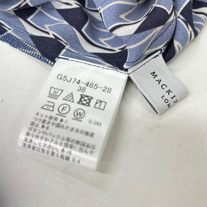 MACKINTOSH マッキントッシュ ネイビー系 Mダイヤモンドシェイプパターンプリントワンピース ワンピース