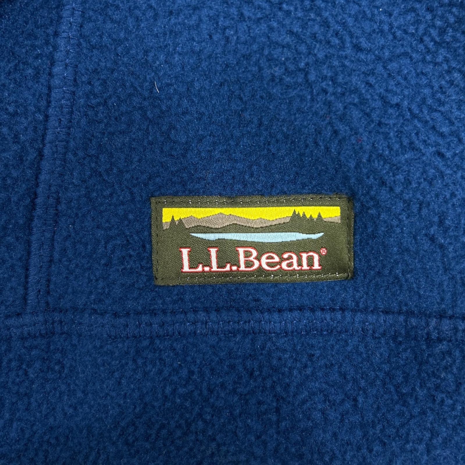 L.L.Bean エルエルビーン ブルー ハーフジップ カタディン フリースプルオーバー トップス