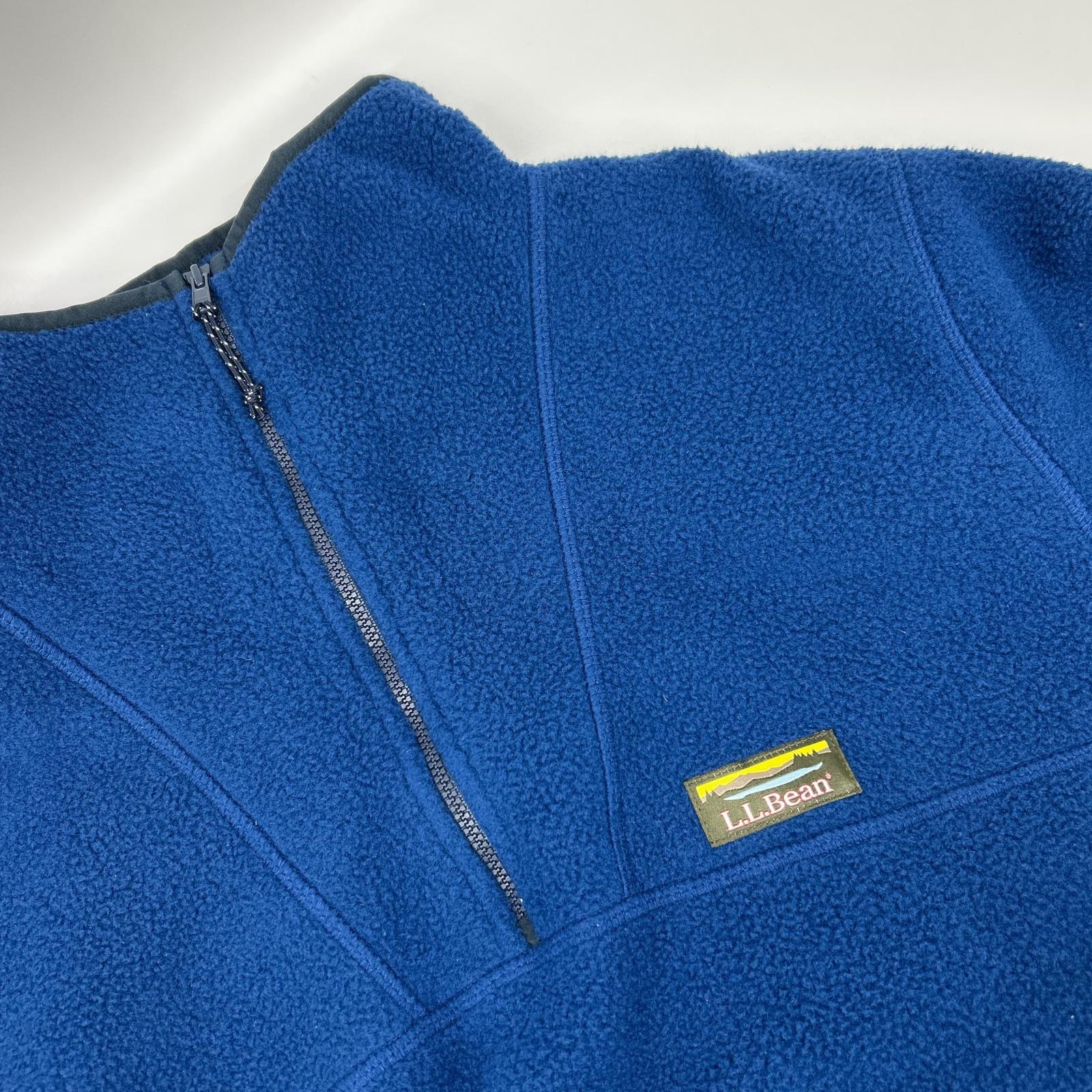 L.L.Bean エルエルビーン ブルー ハーフジップ カタディン フリースプルオーバー トップス