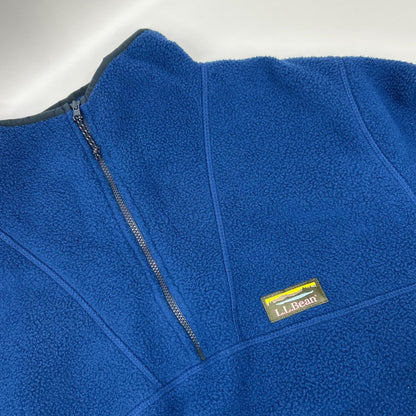 L.L.Bean エルエルビーン ブルー ハーフジップ カタディン フリースプルオーバー トップス