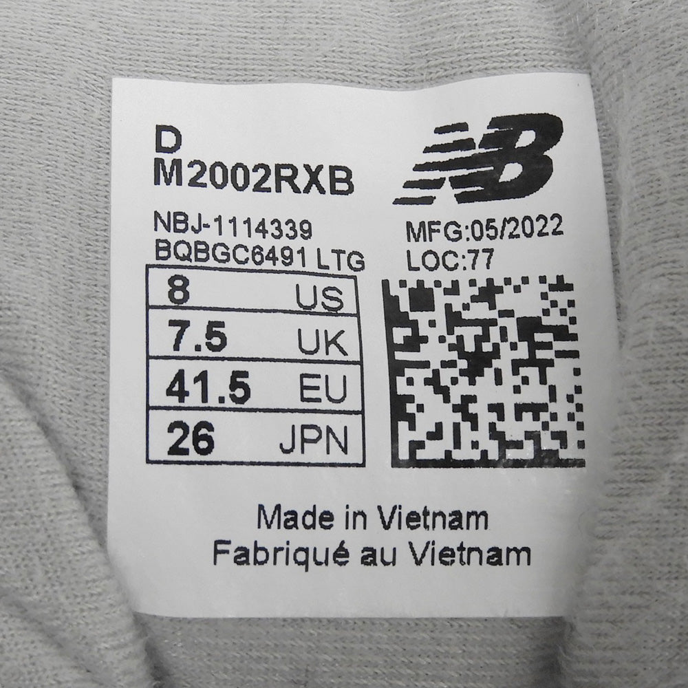 NEW BALANCE ニューバランス ローカットスニーカー シューズ メンズ ライトグレー 26cm M2002RXB シューズ