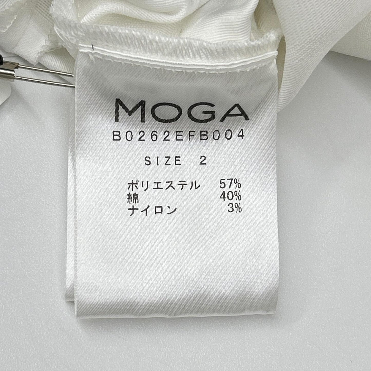 MOGA モガ 【新品】B0262EFB004 リボンテープジャガードブラウス トップス